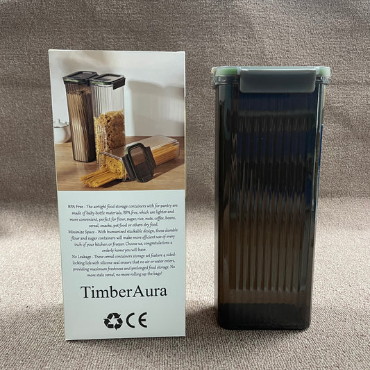 TimberAura Airtight Food Storage Container Set, Good Grips POP Container - Airtight Food Storage - Small Square Tall 2.3 Qt Ideal for spaghetti, linguini and lasagna