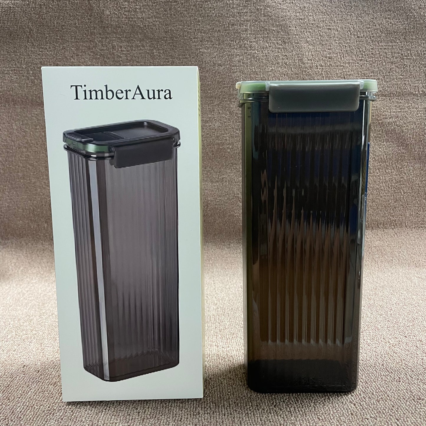 TimberAura Airtight Food Storage Container Set, Good Grips POP Container - Airtight Food Storage - Small Square Tall 2.3 Qt Ideal for spaghetti, linguini and lasagna