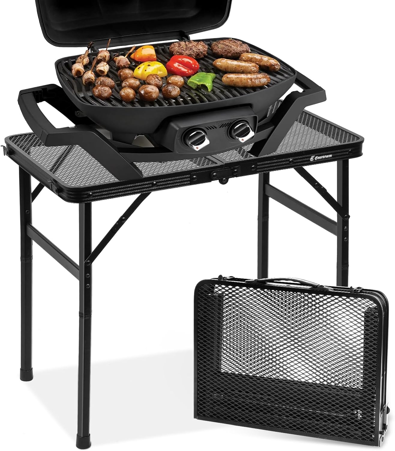 Small Folding Table, Easy for Storage, Compact and Portable Picnic Table for Grill, Outdoor Camping, Garden, Patio, Dining, BBQ, Party, Market, 2Ft