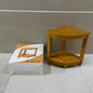 TimberAura Side Table Bathroom Teak Wood End Table with Storage Shelf, 2-Tier Side Table, Shower Corner Caddy