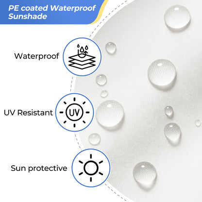 Chicken Coop Large Size for 6/12 Chickens with Waterproof Cover And Metal Wire Mesh Chicken Run Extra Hight Walk-in Chicken Pen Outdoor for Ducks Rabbits (9.8'L × 4.9'W × 6.5'H)