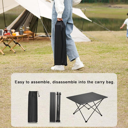 Camping Side Table, Portable Folding Beach Table, Small Aluminum Picnic Backpacking Table for Outdoor Cooking, BBQ, Hiking, Boat, Travel, 15.5''L x 13.8''W x 11.4''H
